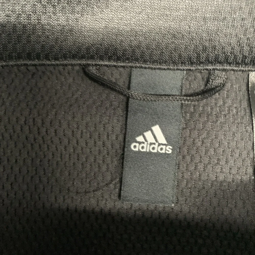 Adidas Mens Response 1/4 Zip Black Sweatshirt Large Wicking Quick Dry Activewear - Picture 4 of 14